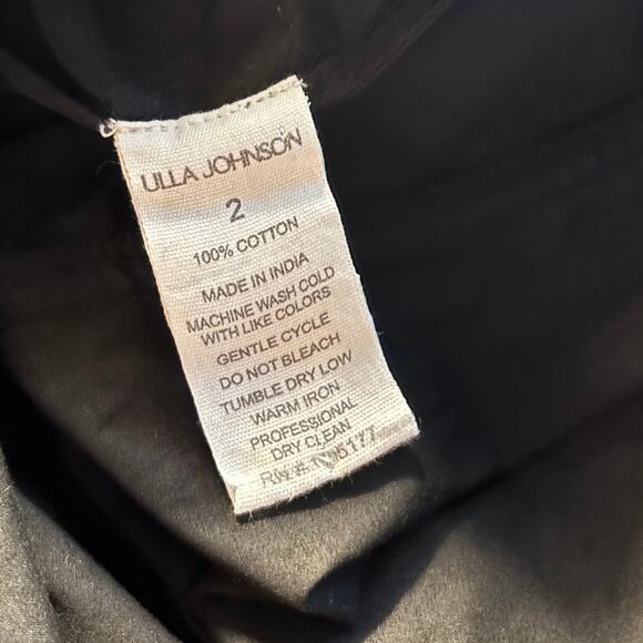 Ulla Johnson Fiorella One Shoulder Midi Dress 2 Black NEW - Picture 5 of 7